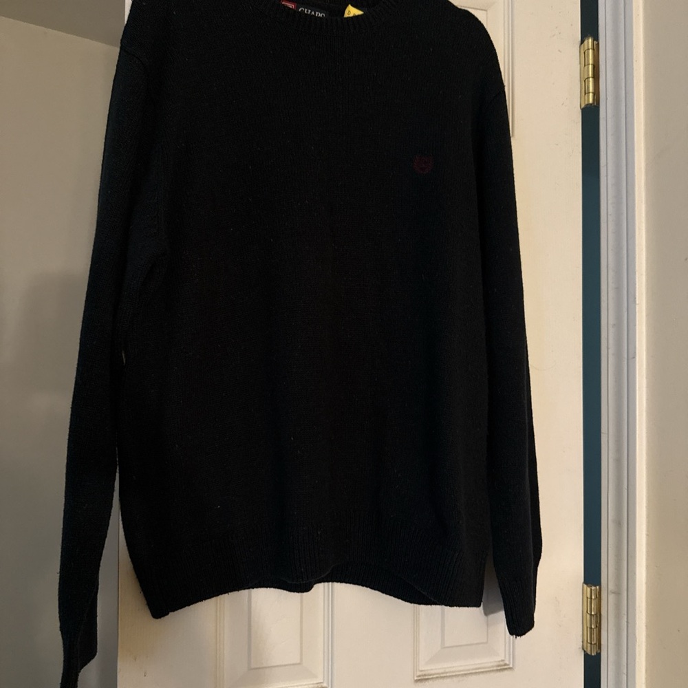 Chaps Men's Black Crewneck Sweater